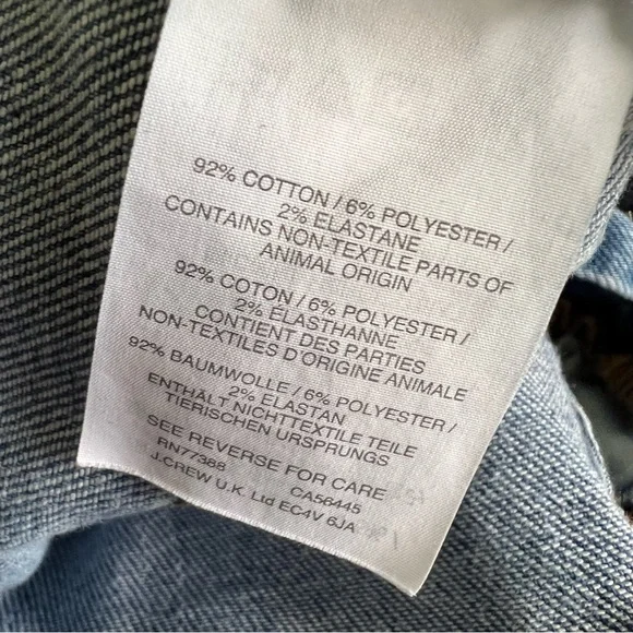 Madewell 10" High-Rise Skinny Distressed Tulip Hem Blue Jeans Size 28 - Picture 10 of 13